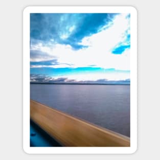 Beautiful landscape view of the river Sticker